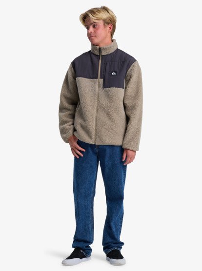 quiksilver, Shallow Water - Sherpa jas met rits voor Heren, FALLEN ROCK (tzc0) Shallow Water - Full Zip Sherpa Jacket for Men  EQYPF03076