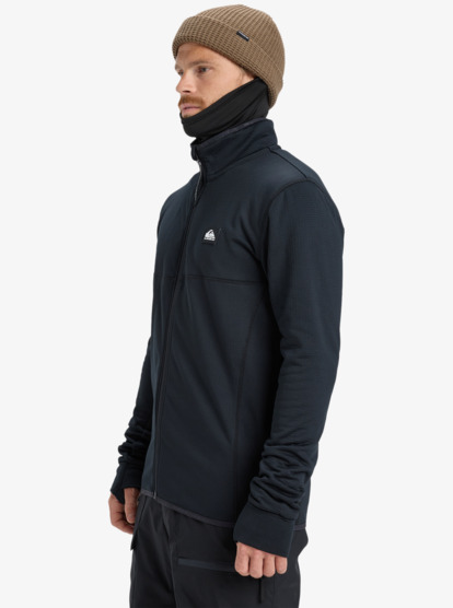 quiksilver, Steep Point - Full Zip Technical Fleece for Men, TRUE BLACK (kvj0) Steep Point - Full Zip Technical Fleece for Men  EQYPF03078