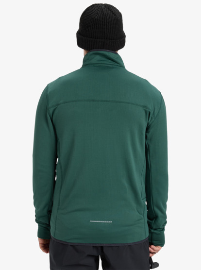 quiksilver, Steep Point - Full Zip Technical Fleece for Men, TREKKING GREEN (tkr) Steep Point - Full Zip Technical Fleece for Men  EQYPF03078