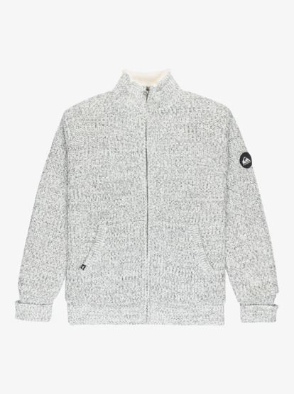 quiksilver, Boketto - Full Zip Lined Sweater for Men, LIGHT GREY HEATHER (sjsh) Boketto - Full Zip Lined Sweater for Men  EQYSW03324