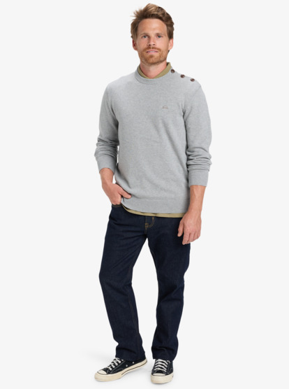 quiksilver, Marin - Jumper for Men, LIGHT GREY HEATHER (sjsh) Marin - Jumper for Men  EQYSW03327