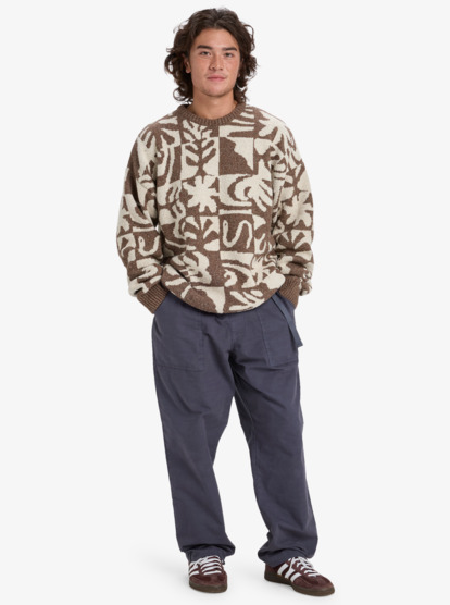 quiksilver, Hall City Jacquard - Jumper for Men, CHOCOLATE BROWN TERREAU DESERT (csd6) Hall City Jacquard - Jumper for Men  EQYSW03329