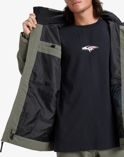 quiksilver, Live Wire - Technical Snow Jacket for Men, DUSTY OLIVE (gpb0) Live Wire - Technical Snow Jacket for Men  EQYTJ03489
