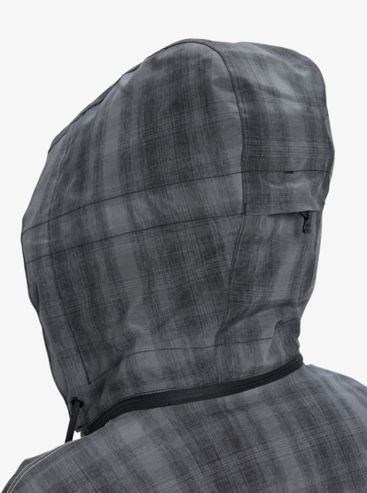quiksilver, Live Wire 10K - Funktionelle Snow-Jacke mit Kapuze für Männer, MERCURY CHECK TRUE BLACK (kvj6) Live Wire - Technical Snow Jacket for Men  EQYTJ03489