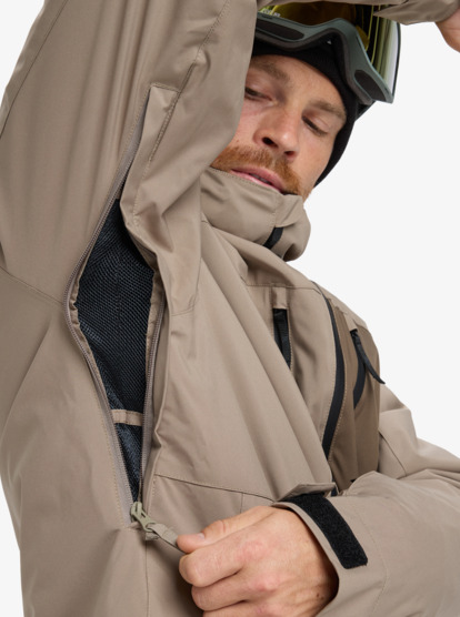 quiksilver, Sycamore Solid 20K - Technical Snow Jacket for Men, FALLEN ROCK (tzc0) Sycamore Solid 20K - Technical Snow Jacket for Men  EQYTJ03502