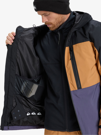 quiksilver, Sycamore Block 20K - Technical Snow Jacket for Men, ALMOND (cmd0) Sycamore Block 20K - Technical Snow Jacket for Men  EQYTJ03503
