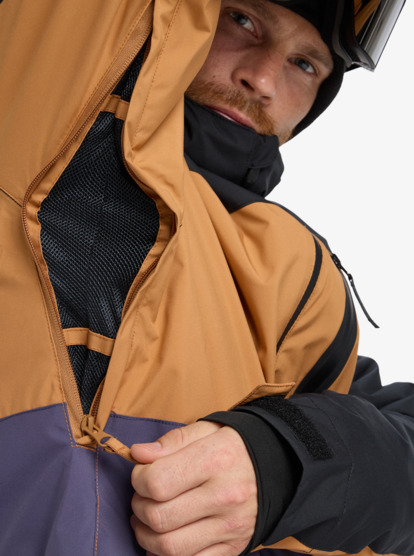 quiksilver, Sycamore Block 20K - Technical Snow Jacket for Men, ALMOND (cmd0) Sycamore Block 20K - Technical Snow Jacket for Men  EQYTJ03503