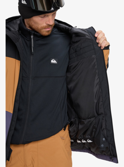 quiksilver, Sycamore Block 20K - Technical Snow Jacket for Men, ALMOND (cmd0) Sycamore Block 20K - Technical Snow Jacket for Men  EQYTJ03503