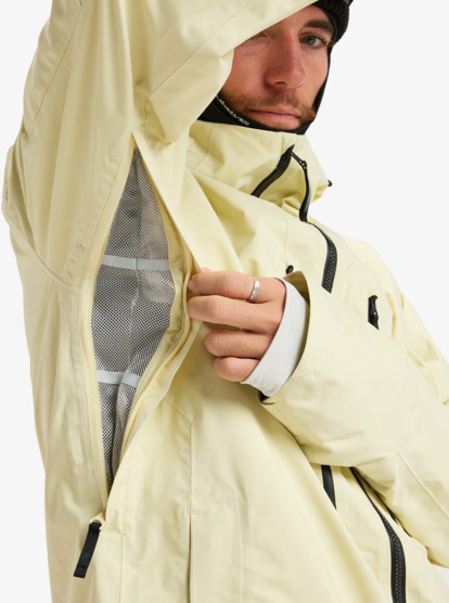 quiksilver, Pro Path Stretch GORE-TEX® - Veste de snow technique pour Homme, PASTEL YELLOW (ydj0) Pro Path Stretch Goretex - Technical Snow Jacket for Men  EQYTJ03508
