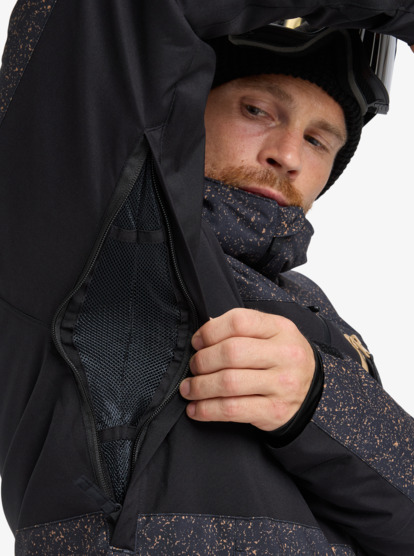 quiksilver, Sycamore Printed - Technical Snow Jacket for Men, MOUNTAIN STATIC TRUE BLACK (kvj2) Sycamore Printed - Technical Snow Jacket for Men  EQYTJ03514