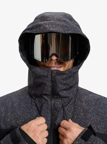 quiksilver, Sycamore Printed - Technical Snow Jacket for Men, MOUNTAIN STATIC TRUE BLACK (kvj2) Sycamore Printed - Technical Snow Jacket for Men  EQYTJ03514