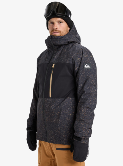 quiksilver, Sycamore Printed - Technical Snow Jacket for Men, MOUNTAIN STATIC TRUE BLACK (kvj2) Sycamore Printed - Technical Snow Jacket for Men  EQYTJ03514