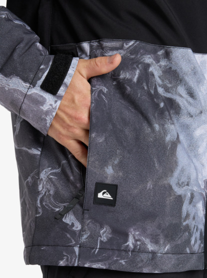 quiksilver, Sycamore Printed - Technical Snow Jacket for Men, THERMOSTAMP GRAYSCALE (kvj3) Sycamore Printed - Technical Snow Jacket for Men  EQYTJ03514