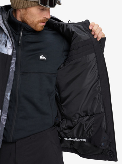 quiksilver, Sycamore Printed - Technical Snow Jacket for Men, THERMOSTAMP GRAYSCALE (kvj3) Sycamore Printed - Technical Snow Jacket for Men  EQYTJ03514