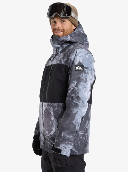 quiksilver, Sycamore Printed - Technical Snow Jacket for Men, THERMOSTAMP GRAYSCALE (kvj3) Sycamore Printed - Technical Snow Jacket for Men  EQYTJ03514