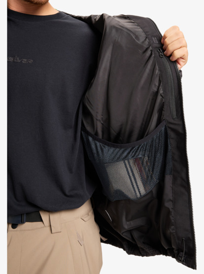 quiksilver, High In The Hood - Technical Snow Jacket for Men, TRUE BLACK (kvj0) High In The Hood - Technical Snow Jacket for Men  EQYTJ03517