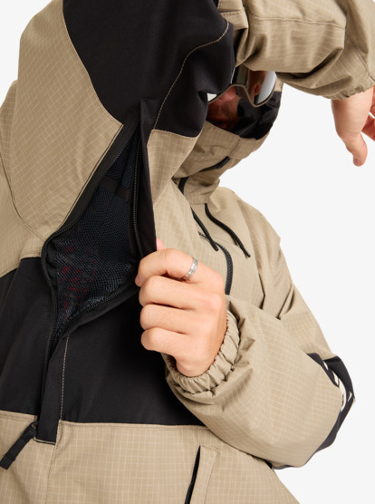 quiksilver, High In The Hood - Technical Snow Jacket for Men, FALLEN ROCK (tzc0) High In The Hood - Technical Snow Jacket for Men  EQYTJ03517
