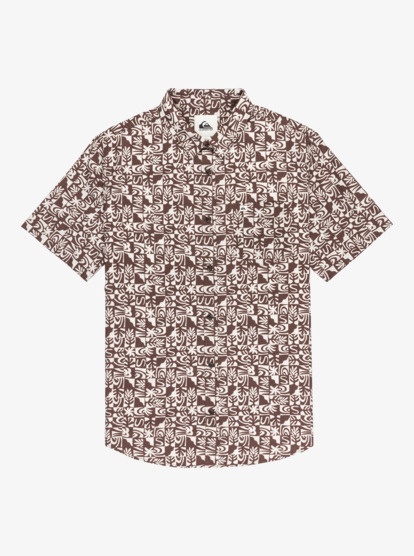 quiksilver, Apero Classic - Kurzärmliges Hemd für Männer, CHOCOLATE BROWN MINI DESERT CH (csd6) Apero Classic - Short Sleeve Shirt for Men  EQYWT04605