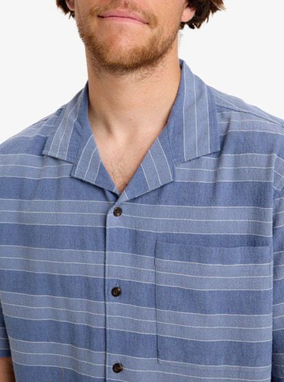quiksilver, Room Rock - Short Sleeve Shirt for Men, VINTAGE INDIGO ROOM ROCK (byl3) Room Rock - Short Sleeve Shirt for Men  EQYWT04630