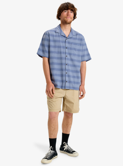 quiksilver, Room Rock - Short Sleeve Shirt for Men, VINTAGE INDIGO ROOM ROCK (byl3) Room Rock - Short Sleeve Shirt for Men  EQYWT04630