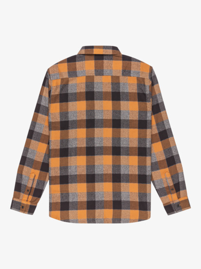 quiksilver, Motherfly Plaid - Camisa de manga comprida para homem, ALMOND MOTHERFLY CHECK (cmd1) Motherfly Plaid - Long Sleeve Shirt for Men  EQYWT04642