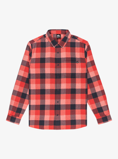 quiksilver, Motherfly Plaid - Long Sleeve Shirt for Men, MINERAL RED MOTHERFLY CHECK (mmz1) Motherfly Plaid - Long Sleeve Shirt for Men  EQYWT04642