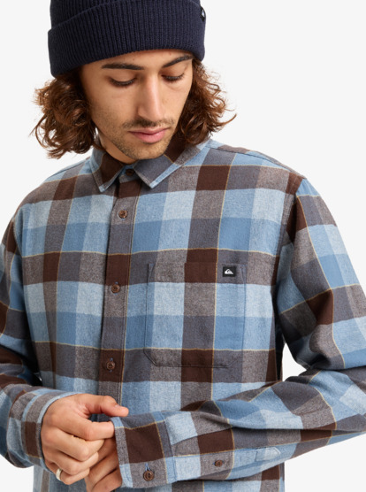 quiksilver, Motherfly Plaid - Langärmliges Hemd für Männer, CHINA BLUE MOTHERFLY CHECK (bnd1) Motherfly Plaid - Long Sleeve Shirt for Men  EQYWT04642
