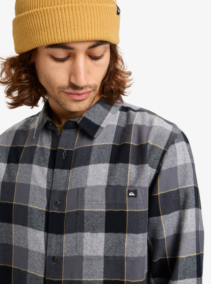 quiksilver, Motherfly Plaid - Langärmliges Hemd für Männer, IRON GATE MOTHERFLY CHECK (kzm1) Motherfly Plaid - Long Sleeve Shirt for Men  EQYWT04642