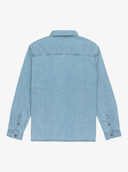 quiksilver, Bozeman Denim - Camisa vaquera de manga larga para hombre, FLINT STONE (sna0) Bozeman Denim - Long Sleeve Denim Shirt for Men  EQYWT04644