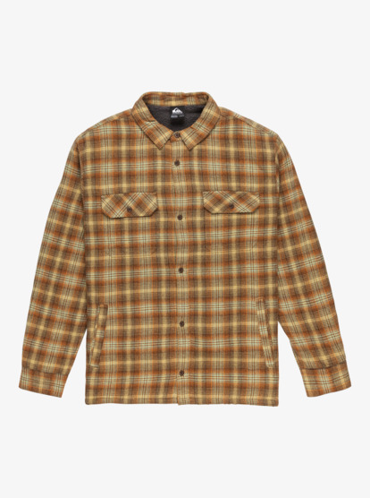 quiksilver, Venture Sherpa - Overshirt met Lange Mouwen voor Heren, ALMOND VENTURE (cmd1) Venture Sherpa - Long Sleeve Overshirt for Men  EQYWT04645