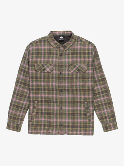 quiksilver, Venture Sherpa - Surchemise manches longues pour Homme, INDIAN INK VENTURE (ksh1) Venture Sherpa - Long Sleeve Overshirt for Men  EQYWT04645