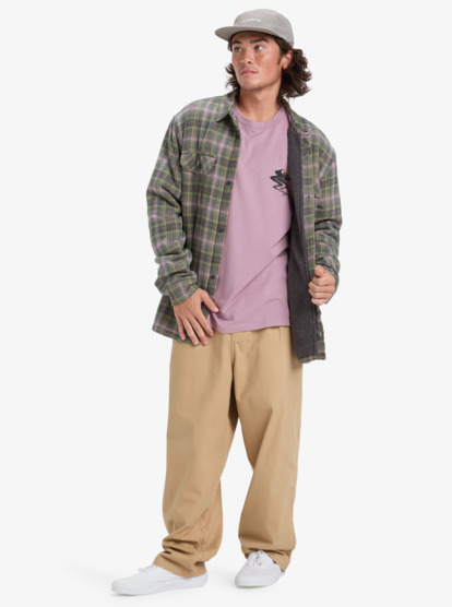 quiksilver, Venture Sherpa - Surchemise manches longues pour Homme, INDIAN INK VENTURE (ksh1) Venture Sherpa - Long Sleeve Overshirt for Men  EQYWT04645