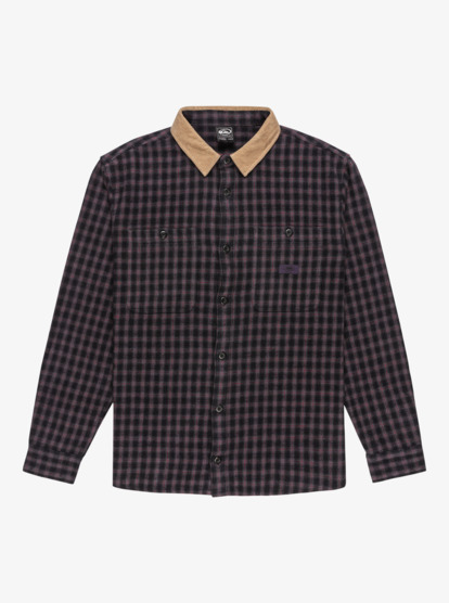 quiksilver, Mercury Sandstrokes - Chemise manches longues pour Homme, SAND STROKES BLACK (kvj1) Mercury Sandstrokes - Long Sleeve Shirt for Men  EQYWT04647