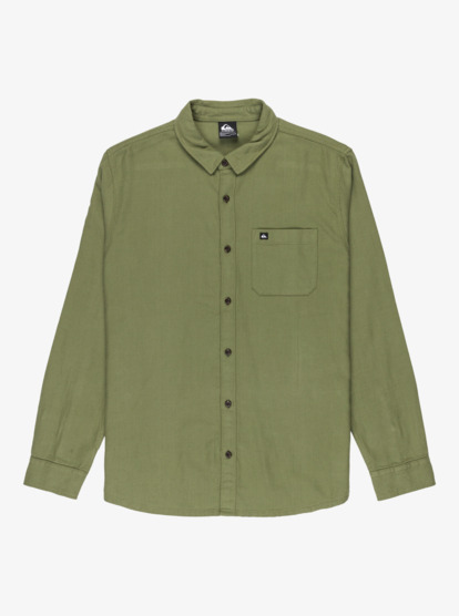 quiksilver, Motherfly Solid - Long Sleeve Shirt for Men, LODEN GREEN (gng0) Motherfly Solid - Long Sleeve Shirt for Men  EQYWT04651