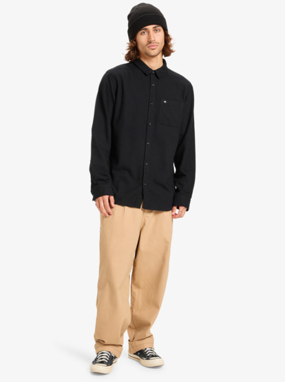quiksilver, Motherfly Solid - Long Sleeve Shirt for Men, BLACK (kvj0) Motherfly Solid - Long Sleeve Shirt for Men  EQYWT04651