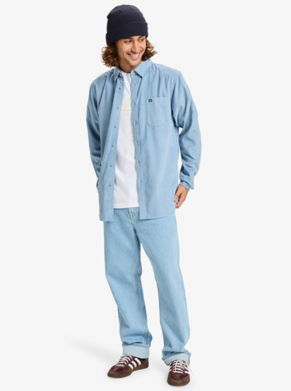 quiksilver, Smoke Trail Cord - Langärmliges Hemd für Männer, ASHLEY BLUE (bhl0) Smoke Trail Cord - Long Sleeve Shirt for Men  EQYWT04652
