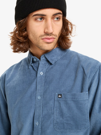 quiksilver, Smoke Trail Cord - Langärmliges Hemd für Männer, CHINA BLUE (bnd0) Smoke Trail Cord - Long Sleeve Shirt for Men  EQYWT04652