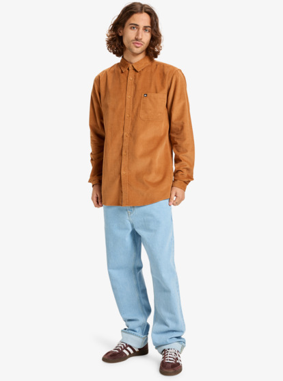quiksilver, Smoke Trail Cord - Langärmliges Hemd für Männer, ALMOND (cmd0) Smoke Trail Cord - Long Sleeve Shirt for Men  EQYWT04652