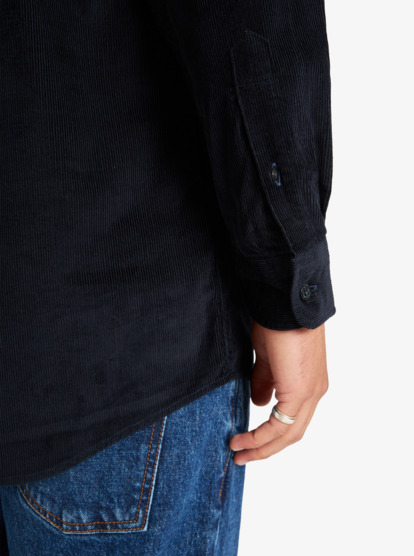 quiksilver, Smoke Trail Cord - Langärmliges Hemd für Männer, BLACK (kvj0) Smoke Trail Cord - Long Sleeve Shirt for Men  EQYWT04652