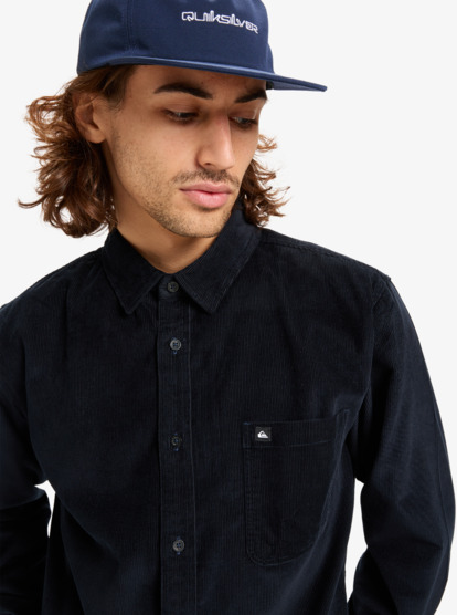 quiksilver, Smoke Trail Cord - Langärmliges Hemd für Männer, BLACK (kvj0) Smoke Trail Cord - Long Sleeve Shirt for Men  EQYWT04652