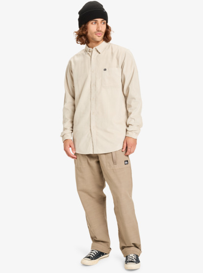 quiksilver, Smoke Trail Cord - Langärmliges Hemd für Männer, MOONSTRUCK (sfq0) Smoke Trail Cord - Long Sleeve Shirt for Men  EQYWT04652