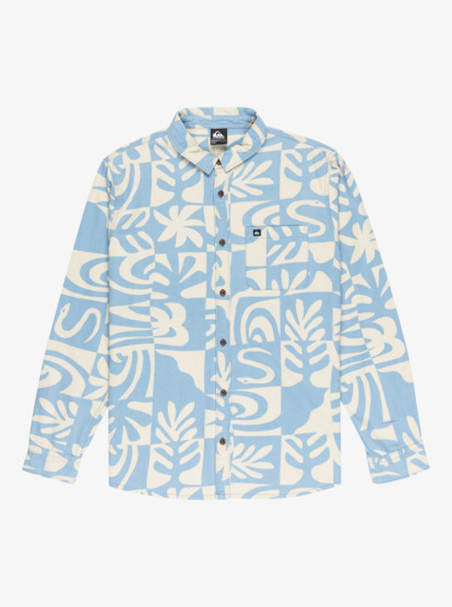 quiksilver, Motherfly Printed - Chemise manches longues pour Homme, CHINA BLUE DESERT CHECKER (bnd6) Motherfly Printed - Long Sleeve Shirt for Men  EQYWT04653