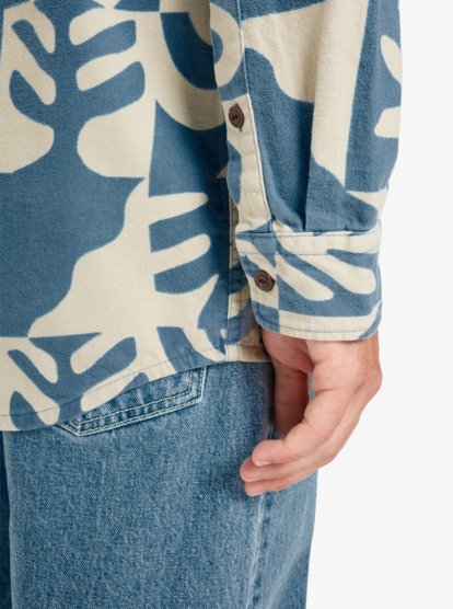quiksilver, Motherfly Printed - Chemise manches longues pour Homme, CHINA BLUE DESERT CHECKER (bnd6) Motherfly Printed - Long Sleeve Shirt for Men  EQYWT04653