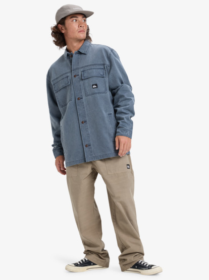 quiksilver, Mohab Washed Twill - Langärmliges Hemd für Männer, DARK NAVY (ktp0) Mohab Washed Twill - Long Sleeve Shirt for Men  EQYWT04654