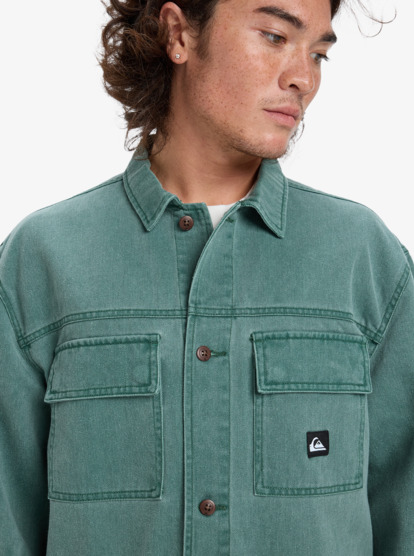 quiksilver, Mohab Washed Twill - Langärmliges Hemd für Männer, TREKKING GREEN (tkr) Mohab Washed Twill - Long Sleeve Shirt for Men  EQYWT04654