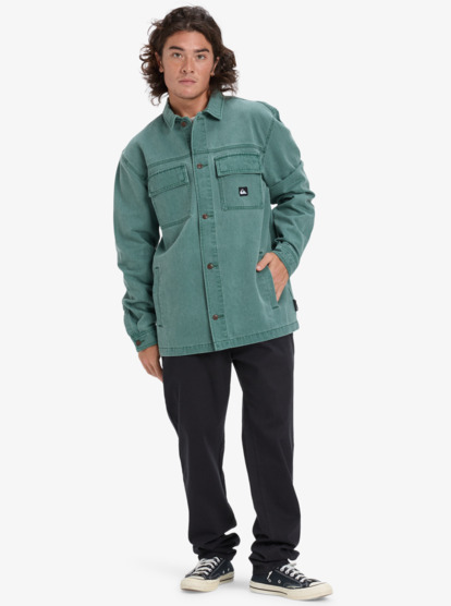 quiksilver, Mohab Washed Twill - Langärmliges Hemd für Männer, TREKKING GREEN (tkr) Mohab Washed Twill - Long Sleeve Shirt for Men  EQYWT04654