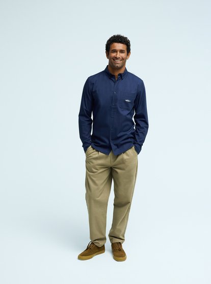 quiksilver, Diamond - Chemise manches longues pour Homme, DARK NAVY (ktp0) Diamond - Long Sleeve Shirt for Men  EQYWT04665
