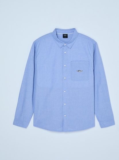 quiksilver, Diamond Chambray - Camicia a Maniche Lunghe da Uomo, ASHLEY BLUE (bhl0) Diamond Chambray - Long Sleeve Shirt for Men  EQYWT04666