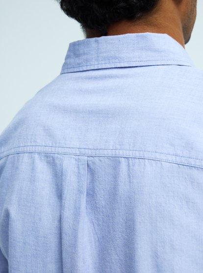 quiksilver, Diamond Chambray - Camicia a Maniche Lunghe da Uomo, ASHLEY BLUE (bhl0) Diamond Chambray - Long Sleeve Shirt for Men  EQYWT04666