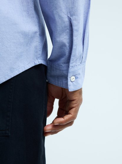 quiksilver, Diamond Chambray - Camicia a Maniche Lunghe da Uomo, ASHLEY BLUE (bhl0) Diamond Chambray - Long Sleeve Shirt for Men  EQYWT04666